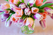 colorful tulips in vase