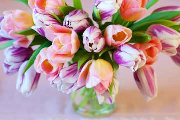 Poster - colorful tulips in vase