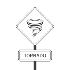 Wall Mural - Tornado icon. Whirlwind storm sign isolated on white background. Typhoon sign. Vector EPS 10.