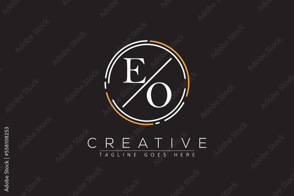 letter eo elegant and luxury Initial with circle frame minimal monogram ...