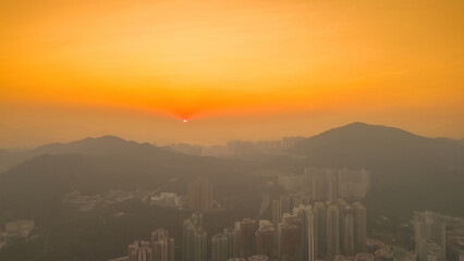 Wall Mural - a cityscape of TKO Town, Hong Kong 9 May 2022