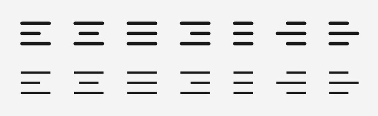 Poster - Website navigation symbol. Hamburger menu icons set. Flat website menu icons with rounded and sharp edges. Mobile app menu icons vector set of UI UX design elements. App burger icons. EPS10.