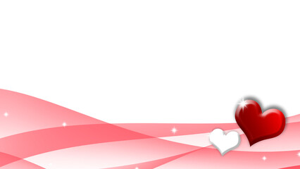 Sticker - heart love and sparkle light with wavy abstract for valentine transparent background