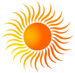 Wall Mural - sun icon, creative color gradient illustration. sun design element.