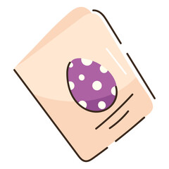 Poster - Easter invitation icon designed in flat style 