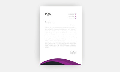 Wall Mural - Simple Creative Letterhead Template Design