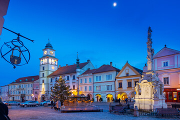 Wall Mural -  Masaryk square, protected town reserve, town Trebon, South Bohemia, Czech republic