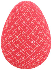 3D red  pattern Easter egg