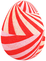 3D red  pattern Easter egg