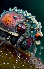 insect, bug, macro, nature, fly, beetle, animal, leaf, closeup, close-up, summer, red, wildlife, plant, wasp, garden, pest, black, fauna, entomology, wing, insects, antenna, bee, colorado