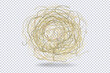 Tumbleweed isolated on transparent. Dry herb, rolling in wind. Dry weed ball, rolling stem of dead plant decoration in western movie genre style. Metaphor of inconstancy, for nomads, vagabonds. Vector