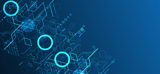 Isometric big data flow processing concept, cloud database. Abstract technology background. Vector illustration