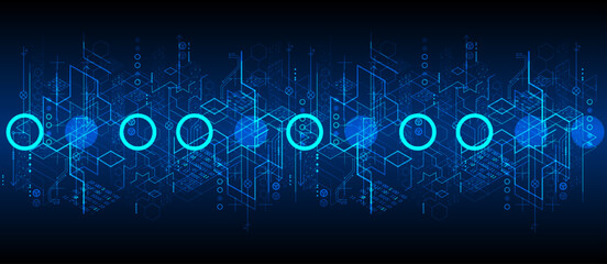 Isometric big data flow processing concept, cloud database. Abstract technology background. Vector illustration