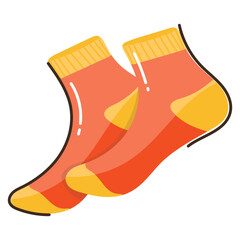 Poster - A customizable flat doodle icon of socks