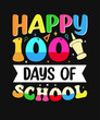 © Unique_gallery - 100 days of school quote t-shirt design vector