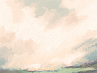 Impressionistic Soft Landscape Digital Painting/Illustration/Art/Artwork Background or Backdrop, or Wallpaper