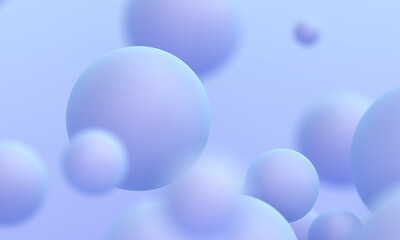 abstract 3d background design with pastel colored spheres