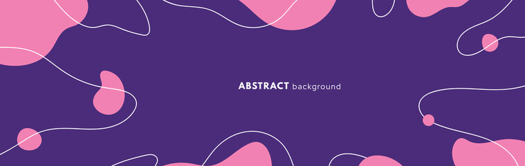 Wall Mural - trendy abstract background. hand drawing various shapes and doodle objects. composition of amorphous