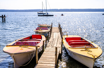 Canvas Print - typical small fishing boat in italy