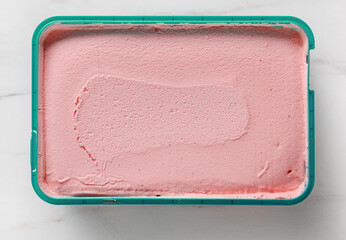 Canvas Print - box of pink ice cream