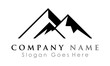 mountain lineart vector icon logo