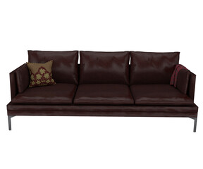 Wall Mural - 3d rendering three seater sofa modern cafe