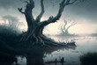 © warpaintcobra - Fantasy marsh or swamp scene AI Generative