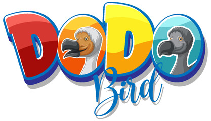 Wall Mural - dodo bird extinction animal cartoon logo