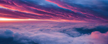 Dramatic Sunset Sky Landscape Background
