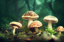 Mushrooms In The Forest, Generative AI
