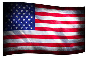 Wall Mural - The waving flag of the United States of America