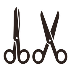 Open and closed scissors