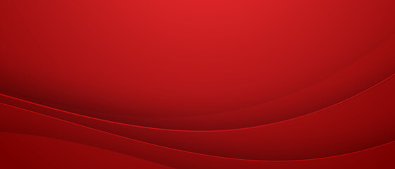 Wall Mural - abstract modern gradient red curve banner background. soft red gradient with wavy line element.