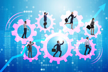 Wall Mural - Business people in teamwork concept