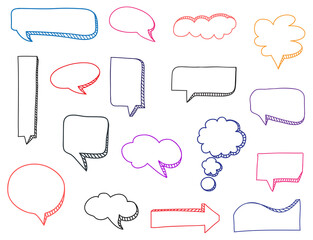 Aufkleber - Drawing speech bubbles icons
