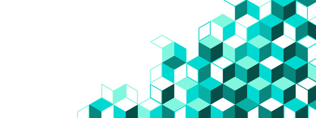 Tridimensional blocks pattern background with copy space