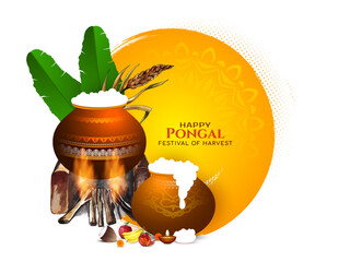 Happy Pongal south Indian cultural festival background