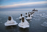 Fototapeta Fototapety do pokoju - zimowy widok na torpedownię w Babich Dołach w Gdyni