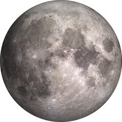 full moon isolated on transparent background. elements of this image furnished by nasa.