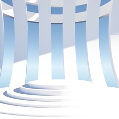 Wall Mural - podium blue abstract background