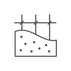 Wall Mural - Reinforced concrete line outline icon