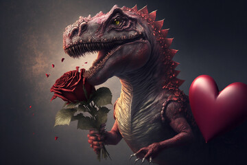 Dinosaur in love