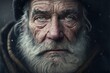 Old wise man with white beard, grandfather, generative ai