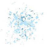 Fototapeta  - Cartoon glass debris isolated transparent backgound 3d rendering