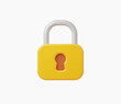 © murniati - 3d Realistic Yellow Locked padlock vector illustration