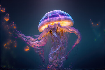 radiant underwater jellyfish - aquatic life