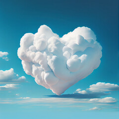 Wall Mural - heart shaped cloud