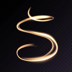 Wall Mural - light spiral lines with golden shimmering effects of an abstract swirl of light energy. for web desi