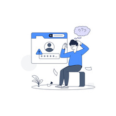 Wall Mural - an illustration of password error outline vector
