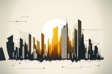 Wall Mural - concept city construction. generative ai